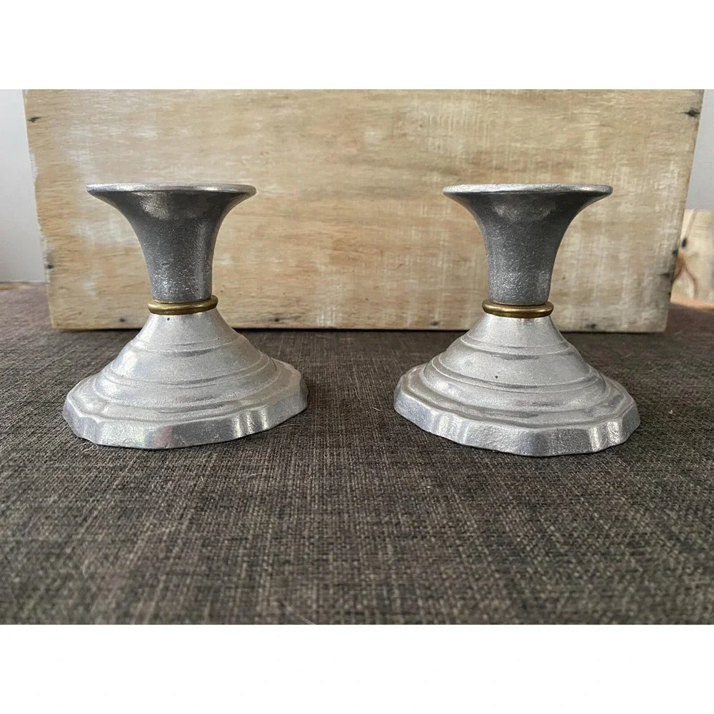 Set Of 2: Vtg Small Candlesticks Wilton Columbia PA. 3.25